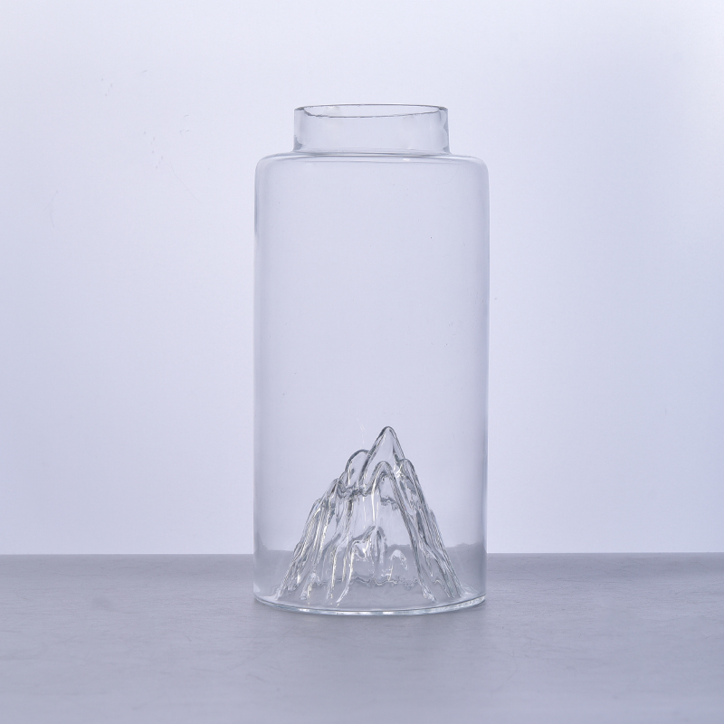 Qomolangma Snow Mountain Bottom Cylinder Glass Bottle