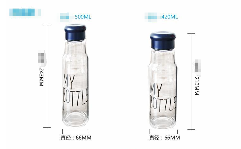 500ml Chivalry Water Bottle Glass