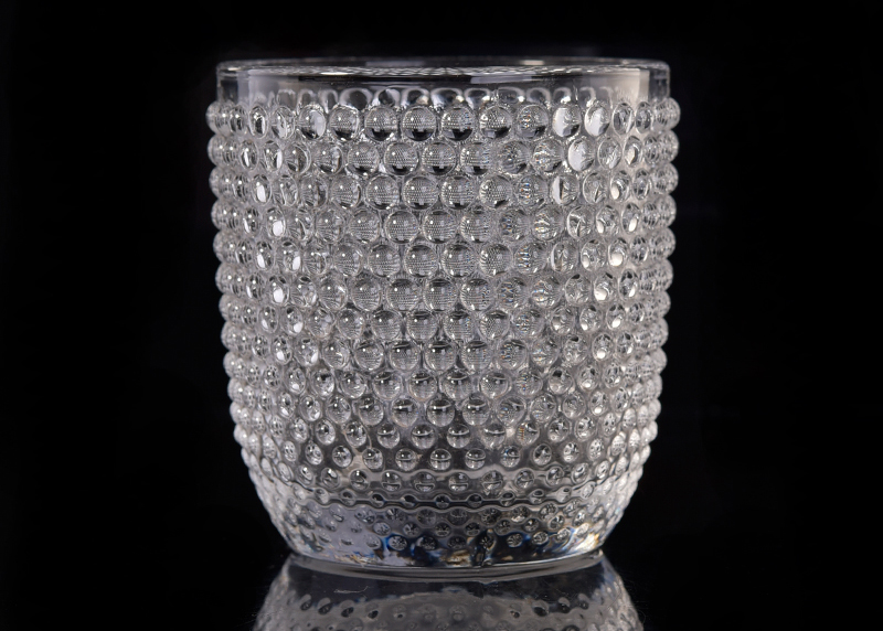 160ml Embossed Pattern Votive Glass Candle Vessel Wholesale