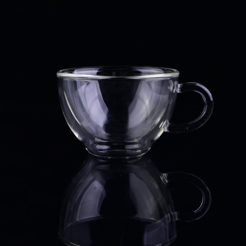 155ml borosilicate double wall glass drinking cup 