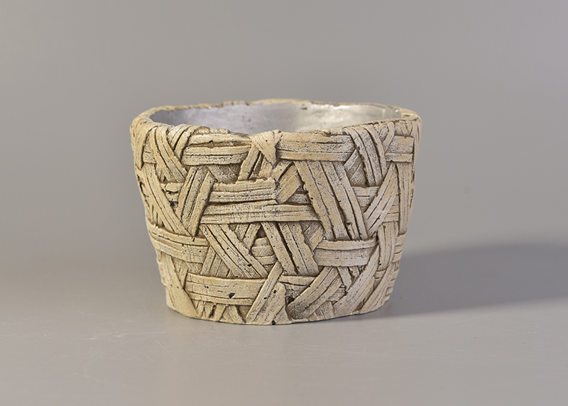 Wholesale weave pattern cement candle holder