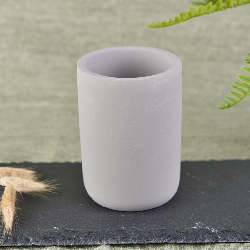 Concrete tooth mug grey concrete toothbrush holder