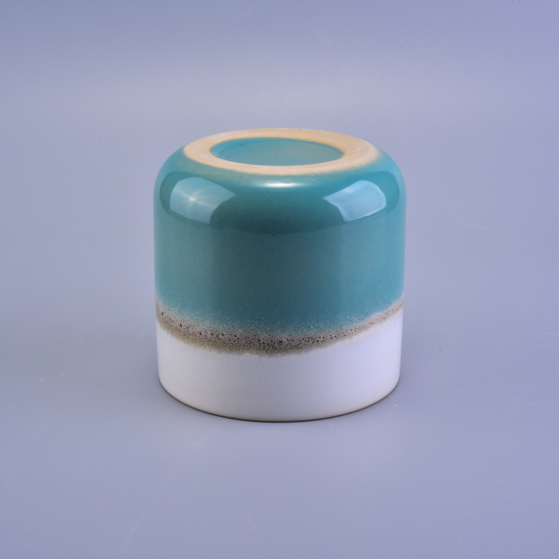 Fambe glazed straight ceramic candle holder 