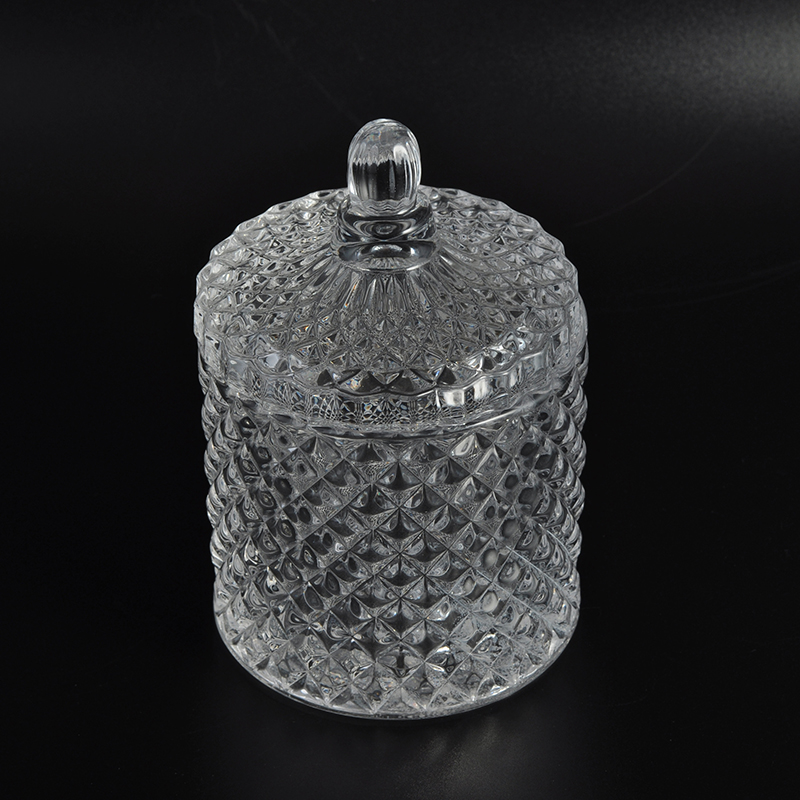 diamond pattern tealight candle holder with lid