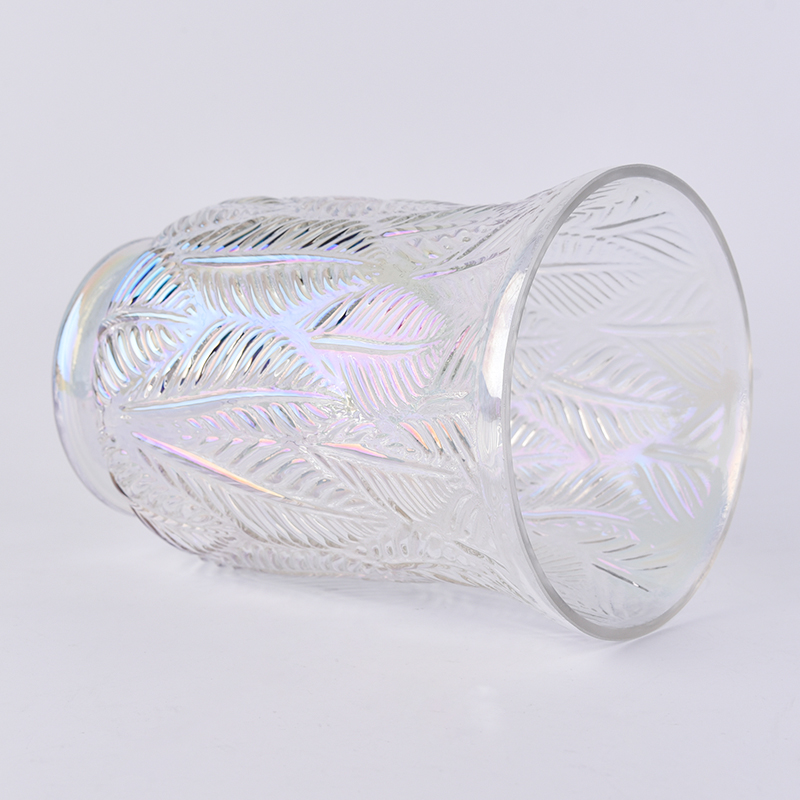 Colorful penniform ion plating glasscandle holder