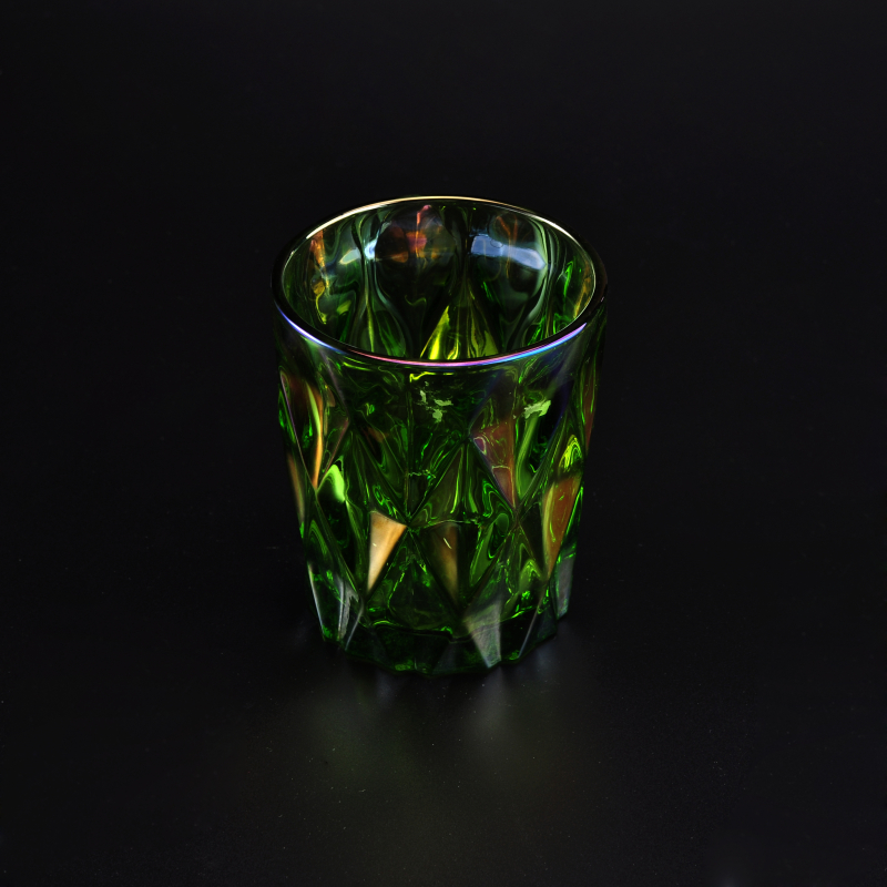 colorful fancy glass vessel for candles