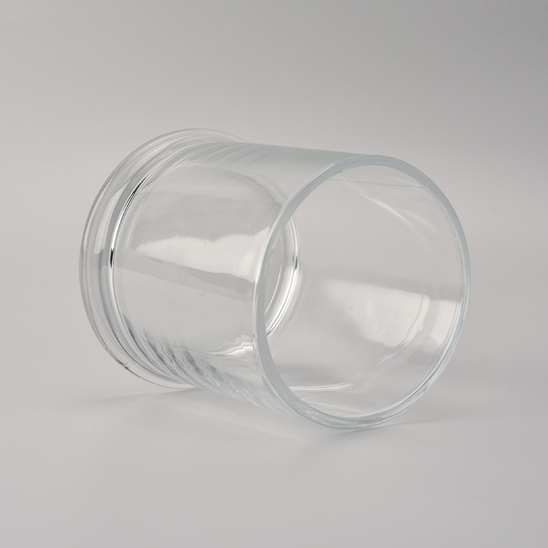 450ml transparent H jar candle holder wholesale