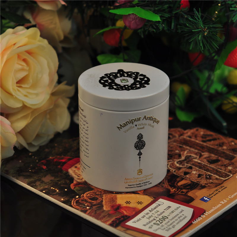 12OZ Printing white candle holder tins wholesales home ware