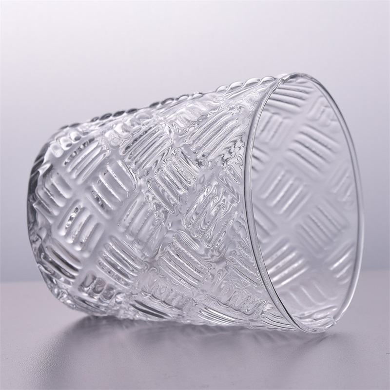 330ml transparent crossebanding candle holder