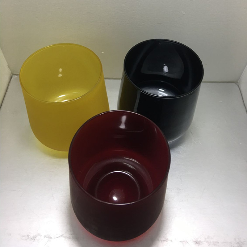 30 oz tumbler red colored glass candle cups holder