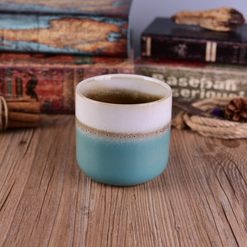 Fambe glazed straight ceramic candle holder 