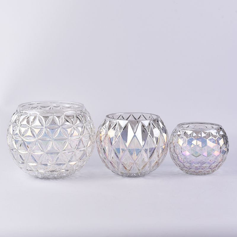 Gorgeous ion plating glass candleholder 