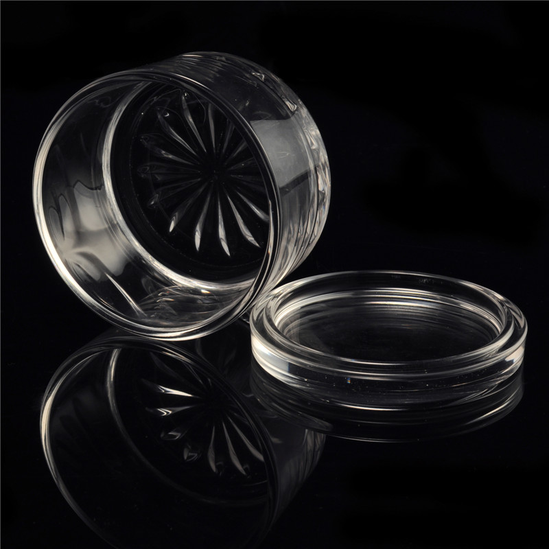 Crystal clear glass votive candle holders jar with lid wholesale