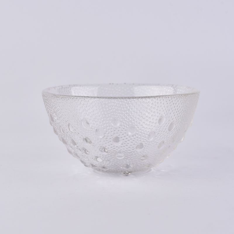 white glass candle holder bowl shaped