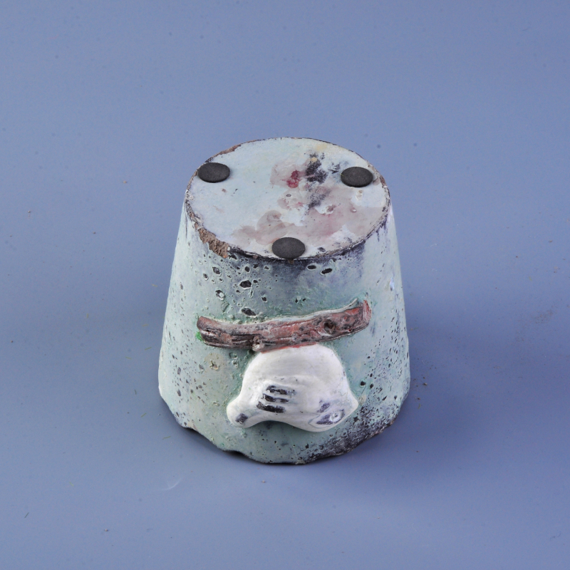 177ml irregular green unique bird ceramic candle holder