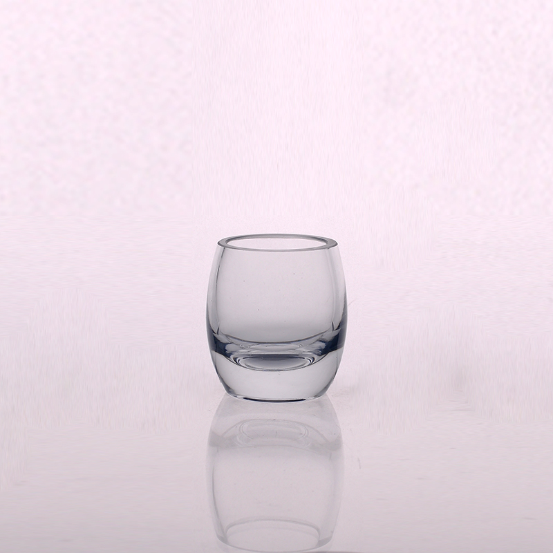 Thick bottom oval glass tumbler