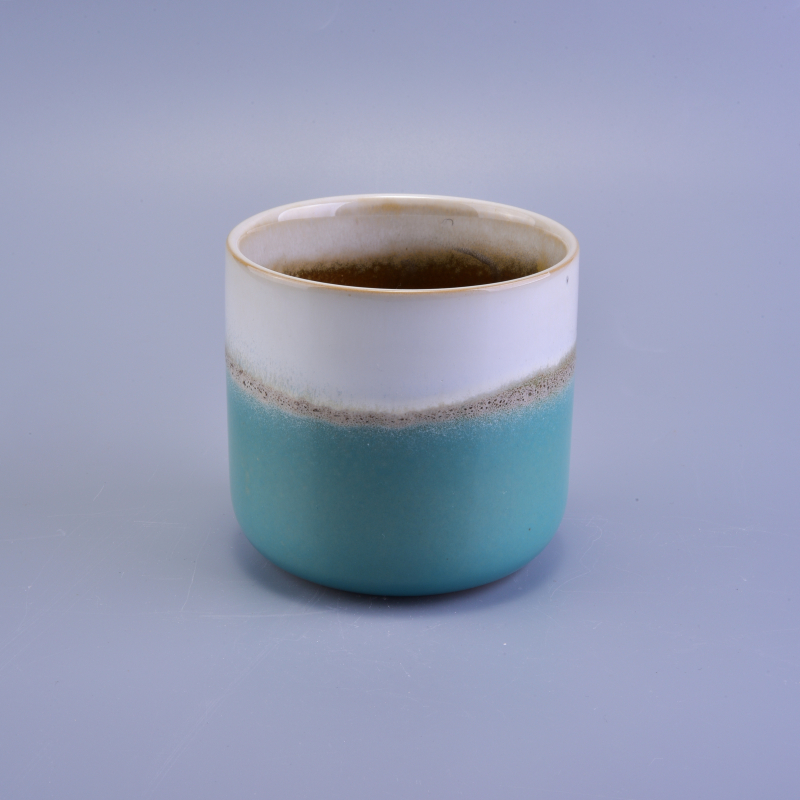 Fambe glazed straight ceramic candle holder 