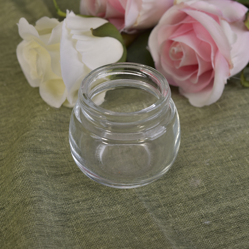 Round- side Glass Cosmetic Cream Jar