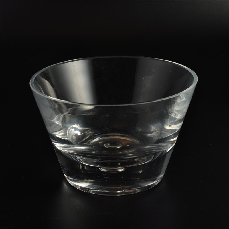 Heavy bottom large capacity glass candle pot