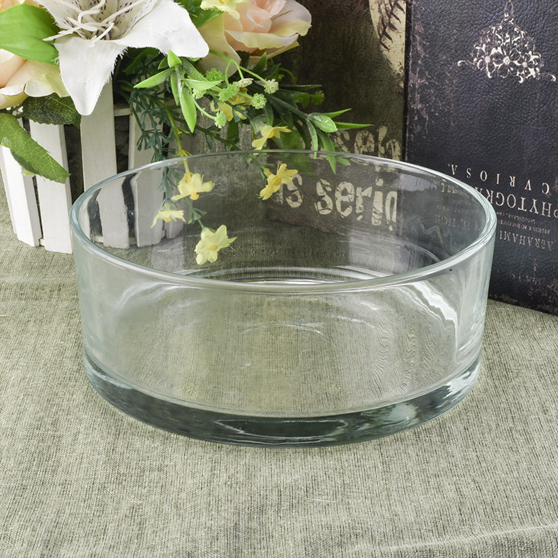 Large Size Round Shape Glass Candle Holder