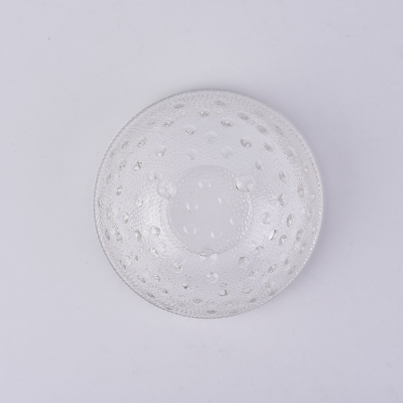 white glass candle holder bowl shaped