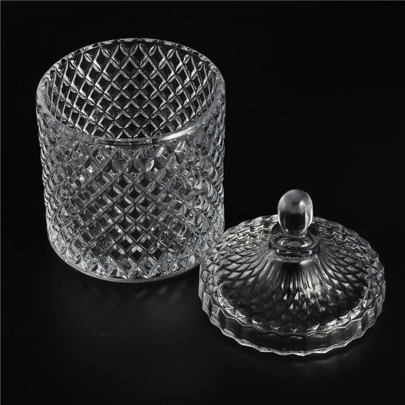 diamond pattern tealight candle holder with lid