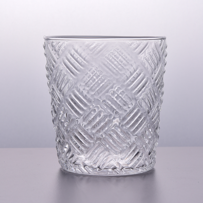 330ml transparent crossebanding candle holder