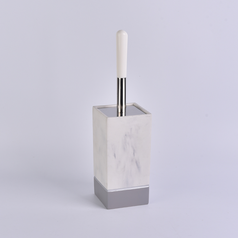 Marbling cement toilet brush set