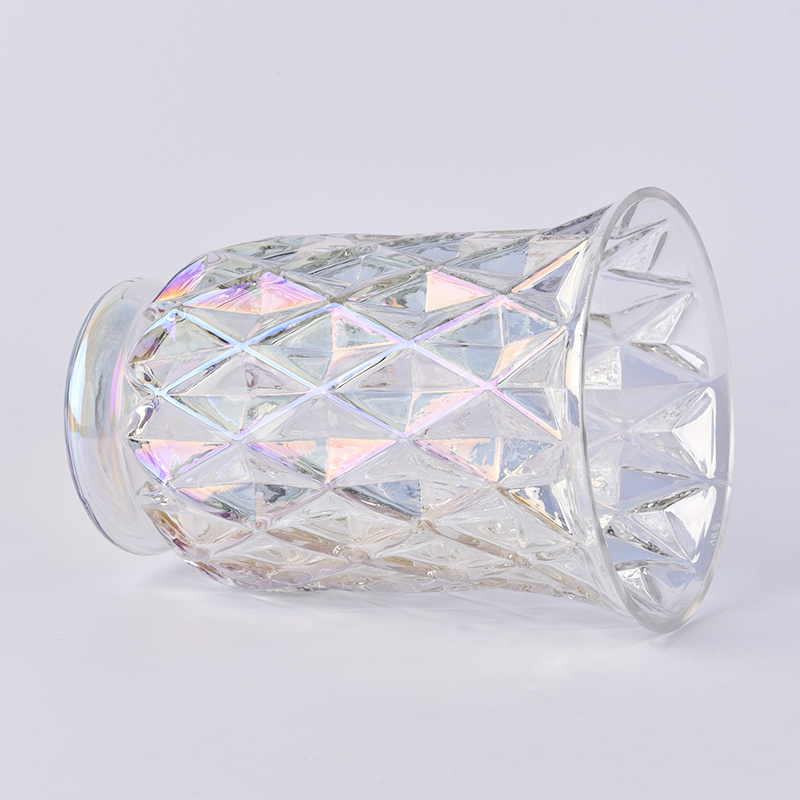 Colorful Diamond Glass Candle Holder