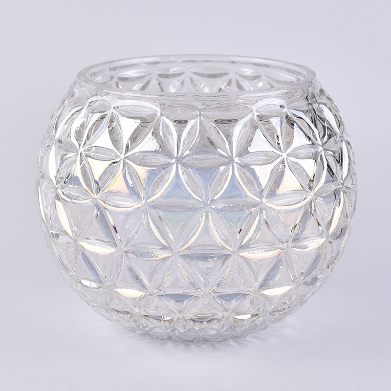 Gorgeous ion plating glass candleholder 