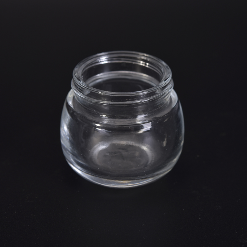 Round- side Glass Cosmetic Cream Jar