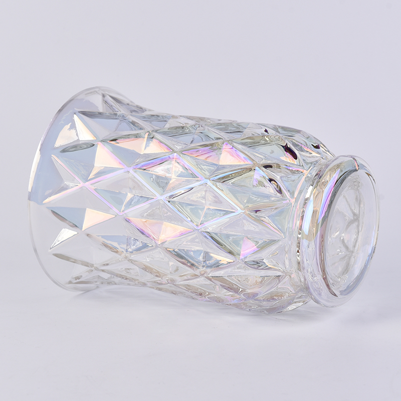 Colorful Diamond Glass Candle Holder