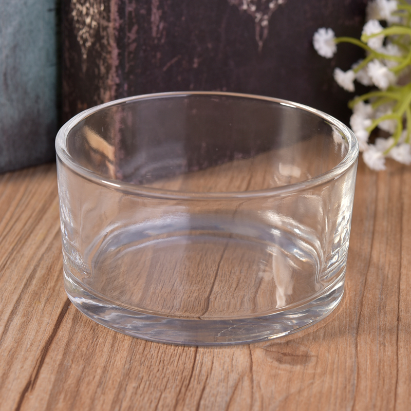 Large capacity circle glass candle holder