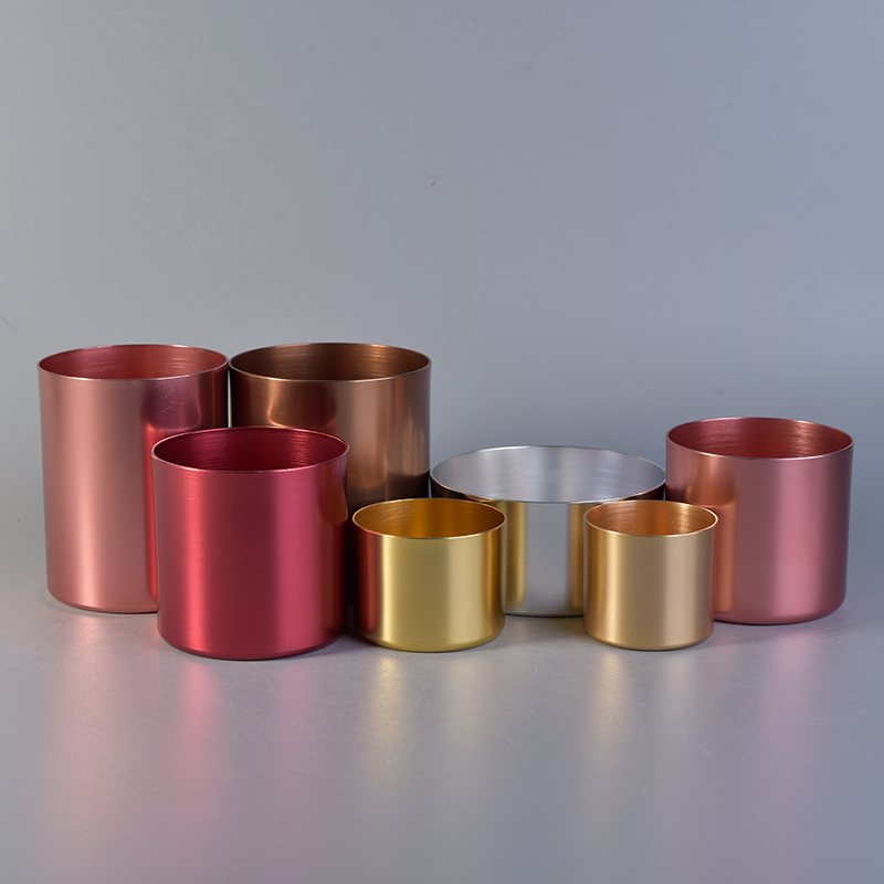 Bronze Aluminum Metal Candle Holders