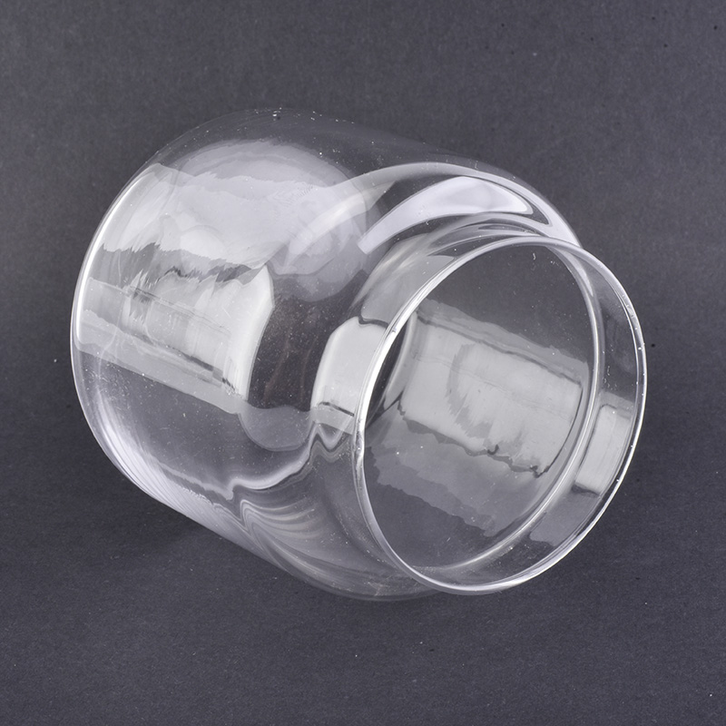 565ml transparent mouth blown candle jar wholesale