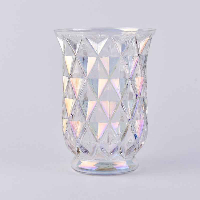 Colorful Diamond Glass Candle Holder