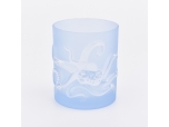 10oz frosted blue glass candle jars wholesaler for home decor