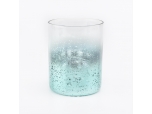 10oz light green mercury electroplating glass candle holder soy wax candle jar for home decor