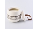 12oz Belly Ceramic Candle Jars with Ceramic Lids Home Decoration Pieces