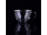 155ml borosilicate double wall glass drinking cup