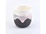 200ml cake shape colored ceramic candle holders