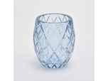 200ml luxury spray blue glass candle holders for home decoration