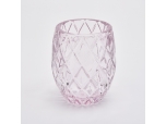 200ml luxury spray pink glass candle holders for home decoration