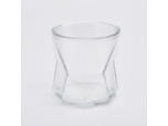 Thin waist glass candlestick crystal clear glass candle jar home decoration