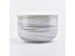 20oz marble effect glass candle jar