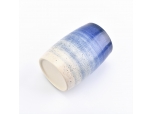 280ml transmutation glaze starry blue cylinder ceramic candle holder