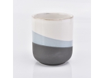 3 color ceramic candle jar for home decoration