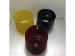 30 oz tumbler red colored glass candle cups holder