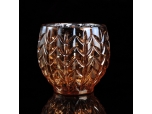 315ml amber ion- electroplating twinkling candle holder