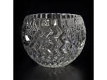 370ml twisted lines egg shape glass candle holder